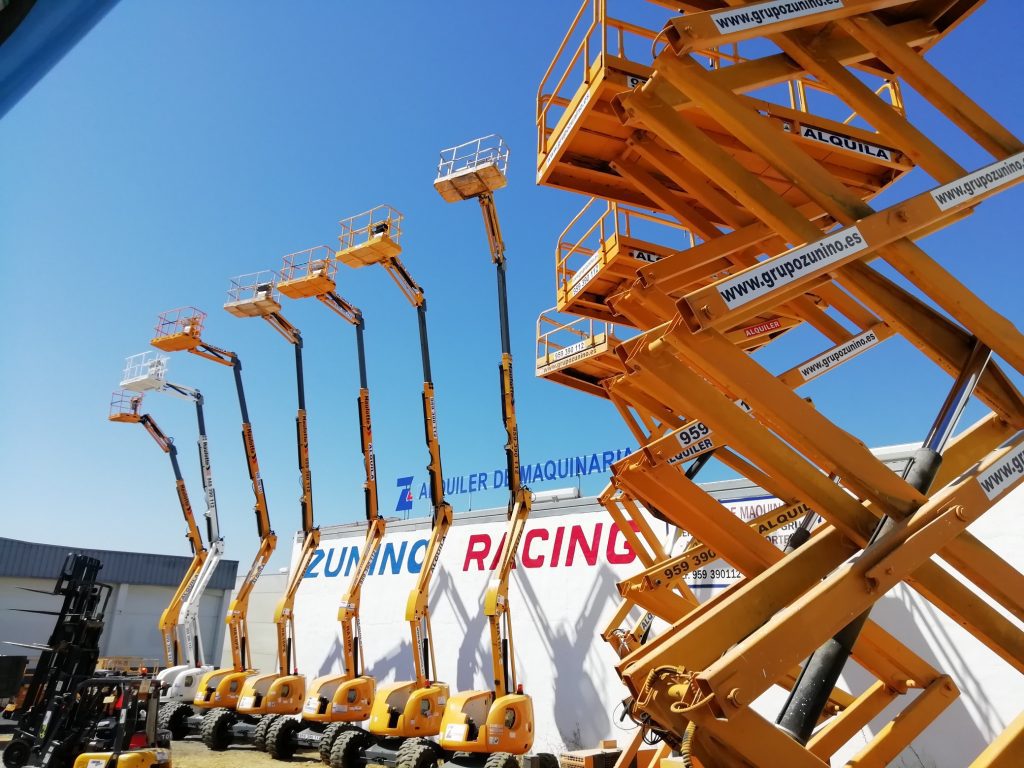 Maquinaria, alquiler de maquinaria en Huelva, plataformas elevadoras